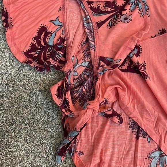 Free people Maui Waui paisley tie top XS pink - Picture 2 of 5